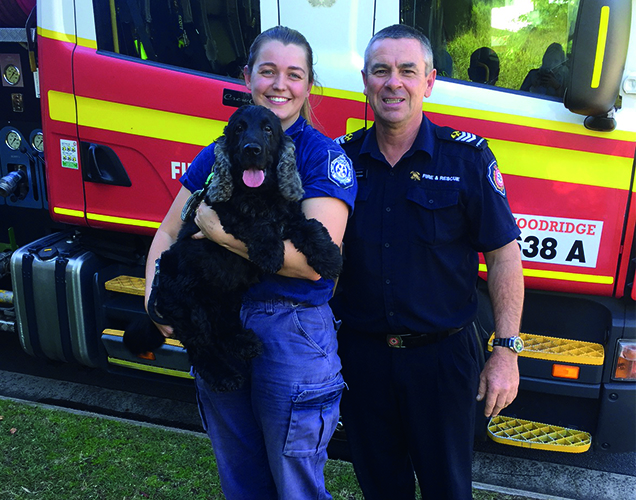 animal ambulance rescuer Sarah with Queensland Fire Rescue